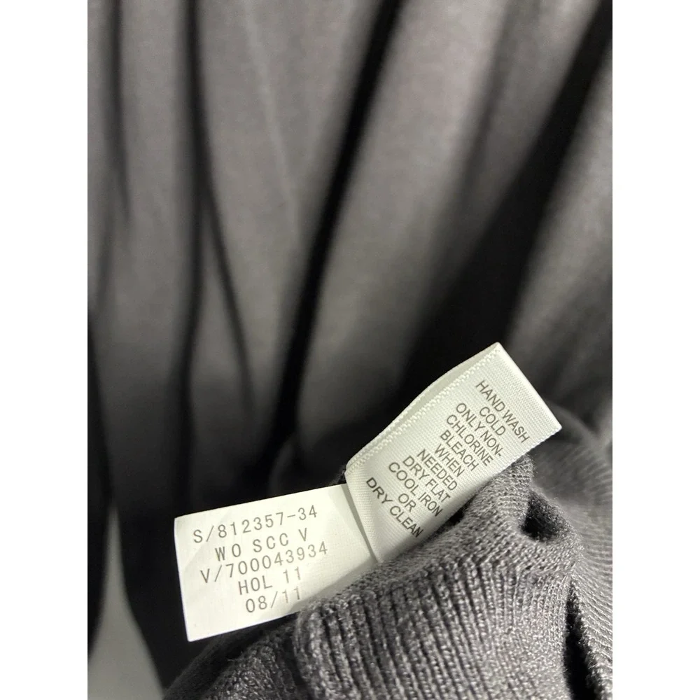 Banana Republic Luxury Blend Grey V-Neck Sweater Men's XL Silk Cashmere Cotton *